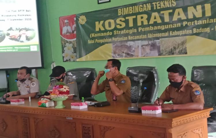 Dihadiri Balai Karantina Denpasar dan BPTP Bali, Ka. Diperpa Menjadi Narasumber Dalam Bimtek Kostratani di BPP Abiansemal