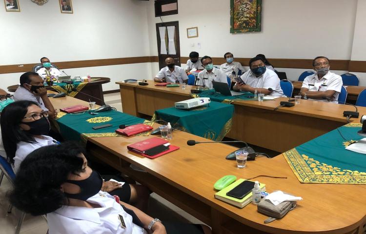 Ka. Diperpa Bersama Jajaran Ikuti Virtual Evaluasi Reformasi Birokrasi dan SAKIP dari Kemenpan RB