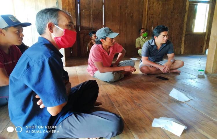 Kabid Perkebunan bersama Tim, Selasa 30/6/2020 Sosialisasikan Persiapan Pembangunan Unit Pengolahan Hasil (UPH)Kopi di Bon Belok Kopi Petang