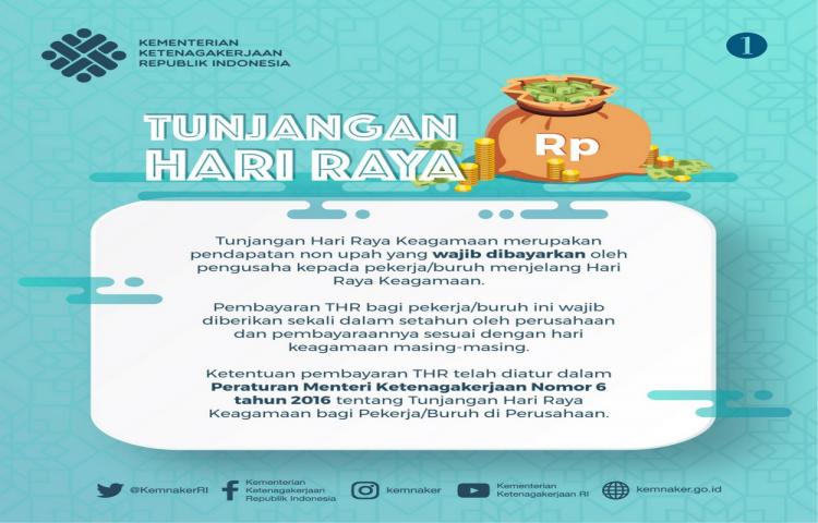 Kawal Pembayaran THR 2018, Pemerintah Siagakan Posko Peduli Lebaran