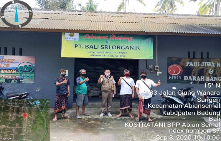 Penyuluh Dampingi Tim Kostrawil Prov. Bali Monev di Bali Sri Organik Sangeh, Subak Blahkiuh dan Subak Sengempel, Abiansemal