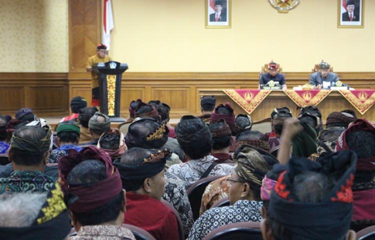 Rapat Pleno Pekaseh dan Kelian Subak Abian se-Kabupaten Badung