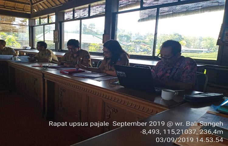 Rapat Upsus Pajale membahas target Kabupaten Badung bulan September 2019