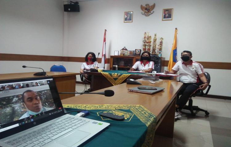 Via Vidcon Kabid TPH Bersama 2 Kasi Hadir Dalam Rapat Koordinasi Percepatan Pelaksanaan Kegiatan APBN Dirjen Horti. Kementan RI 2020